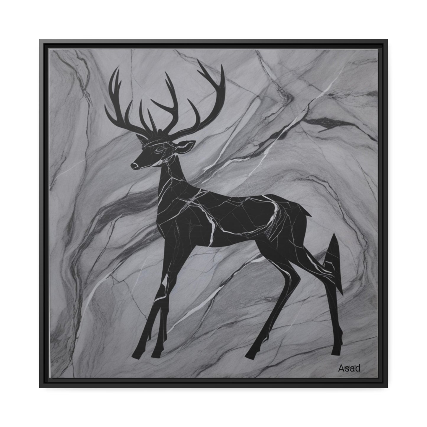 Matte Canvas, Black Frame