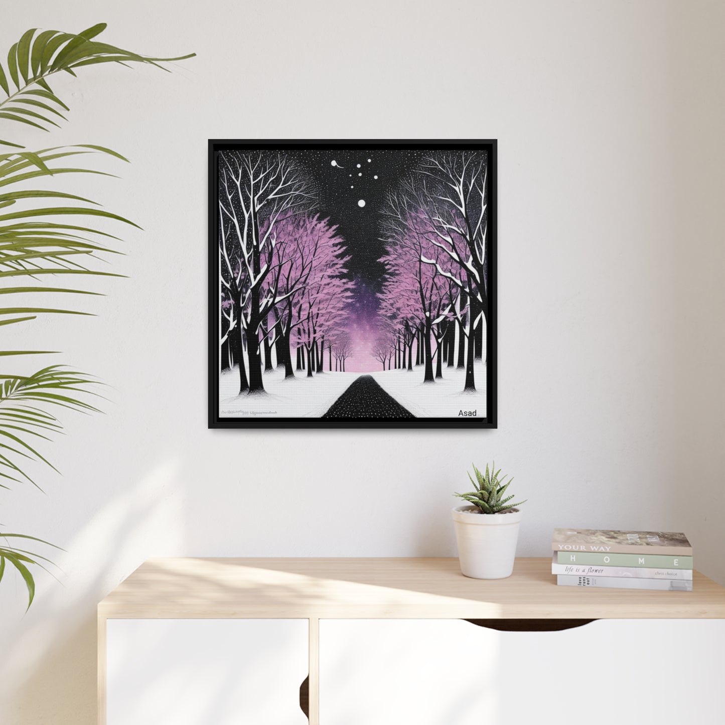 Matte Canvas, Black Frame