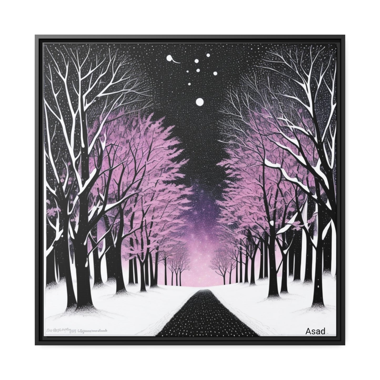 Matte Canvas, Black Frame